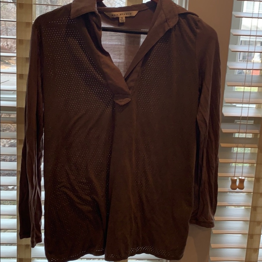 Faux suede shirt